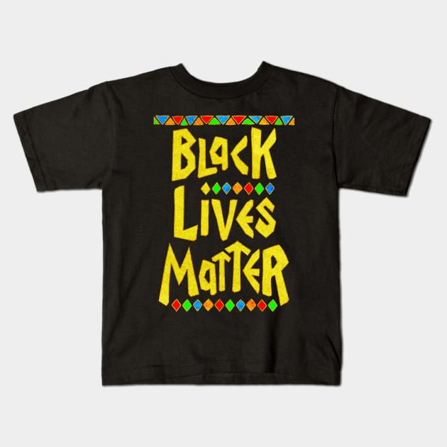 BLACK LIVES MATTER Kids T-Shirt by cabinboy100